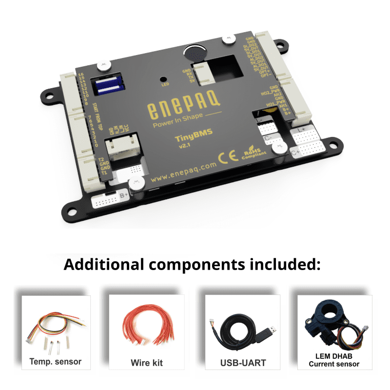 Battery Management System 750A for Li-Ion, LiFePO4 chemistries Smart BMS. 13s 48V, 10s 36V, 16s 48V, 7s 24V BMS, Battery Monitoring and Control System CE Certified and Produced in EU