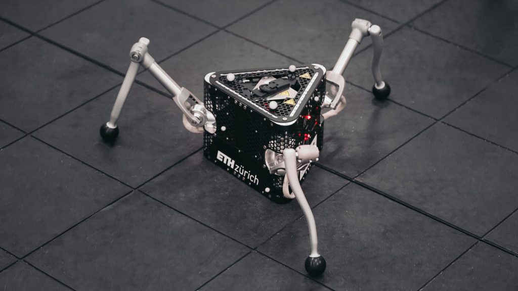 Dominik.Lindegger foto credit. The robot gained some weight due to the increase safety mechanism for the zero-g and thus weights around 7 kg (the original robot was 5.2 kg).